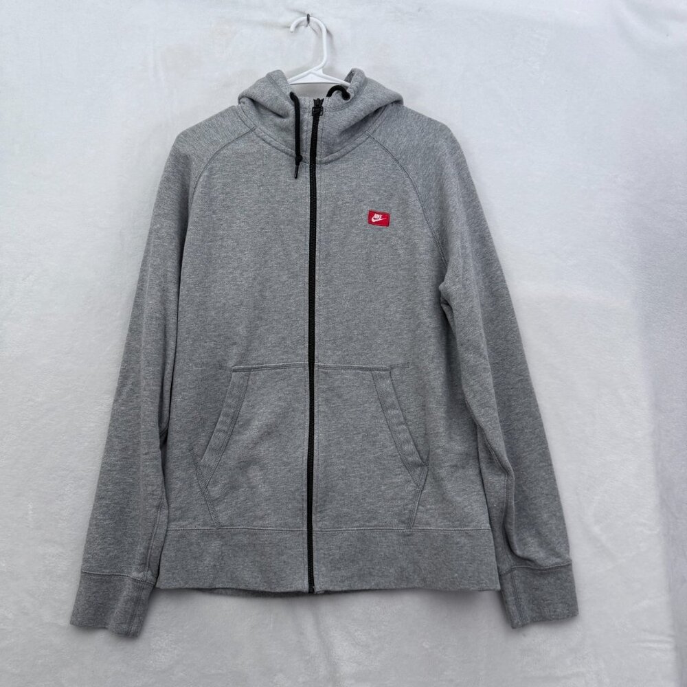 Nike Hoodie Mens XL GrayFull Zip Sweatshirt Club Fleece Heavyweight